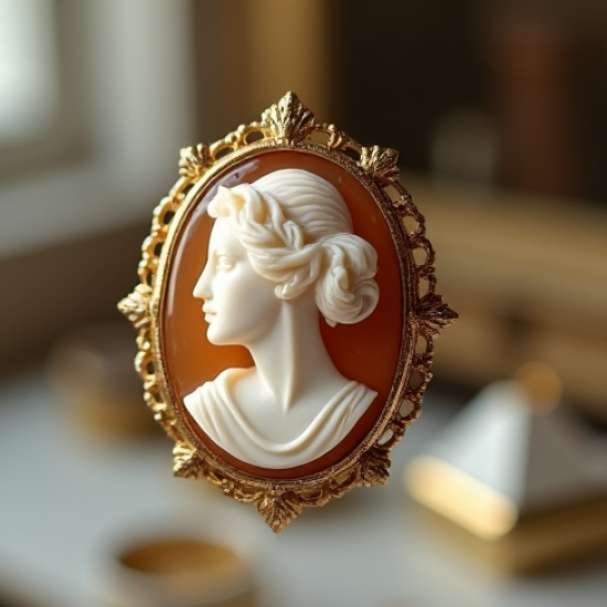 Women's Vintage Cameo Brooch