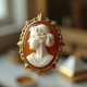 Women's Vintage Cameo Brooch
