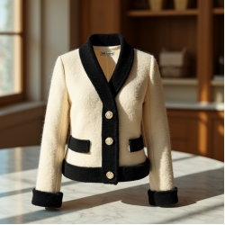 Women's Mini Boucle Cardigan Coat