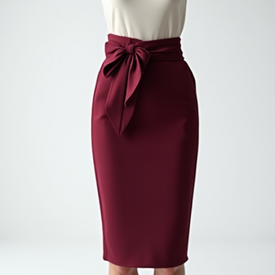 Women's Bow-Detail Pencil Skirt
