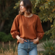 Women's Umber Balloon Sleeve Top