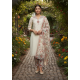 Ecru Chanderi Embroidered Kurta