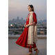 Red Metallic Embroidered Anarkali Kurta