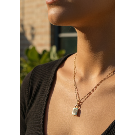 Love Lock Charm Necklace